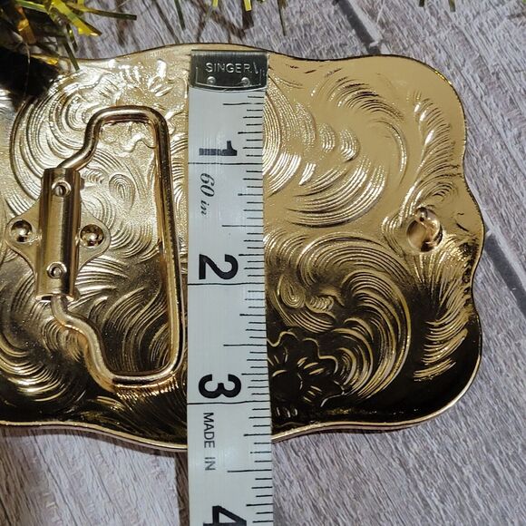 Horse Head Western belt Buckle Rose Tone 4.5 x 3.5 " With Rhinestones Sh… - Picture 9 of 9